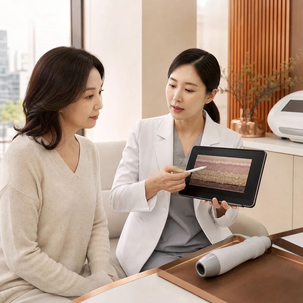 당산동 써마지 — 피부 두께와 탄력으로 읽는 고주파 리프팅